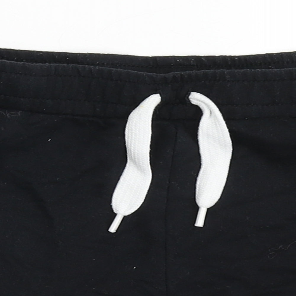 Dunnes Stores Womens Black  Cotton Hot Pants Shorts Size 25 in  Regular Drawstring