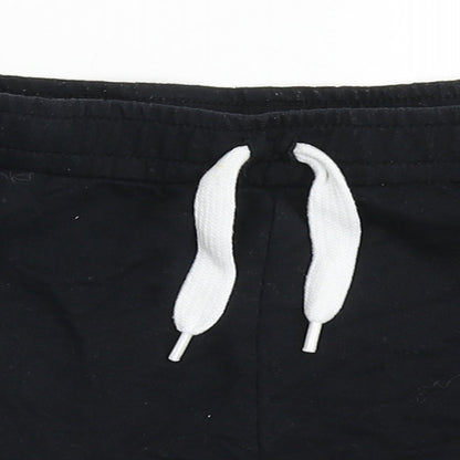 Dunnes Stores Womens Black  Cotton Hot Pants Shorts Size 25 in  Regular Drawstring