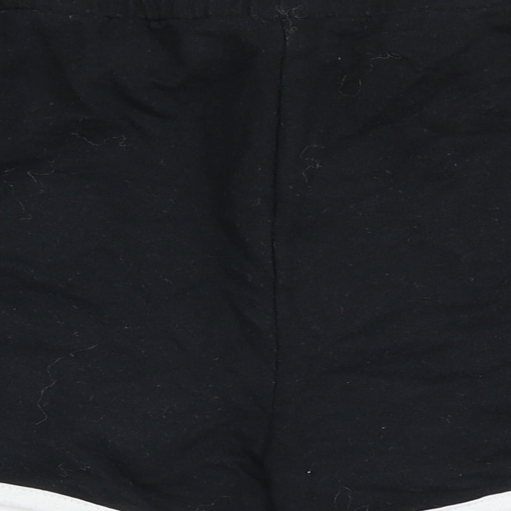 Dunnes Stores Womens Black  Cotton Hot Pants Shorts Size 25 in  Regular Drawstring