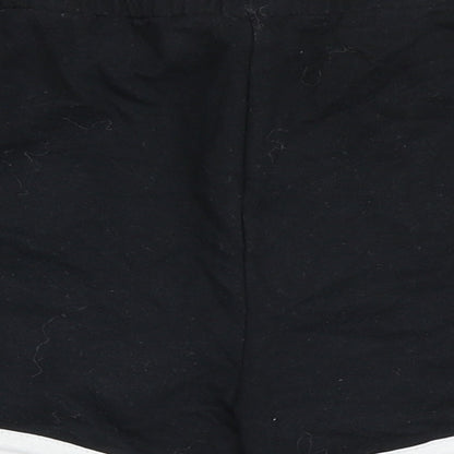 Dunnes Stores Womens Black  Cotton Hot Pants Shorts Size 25 in  Regular Drawstring