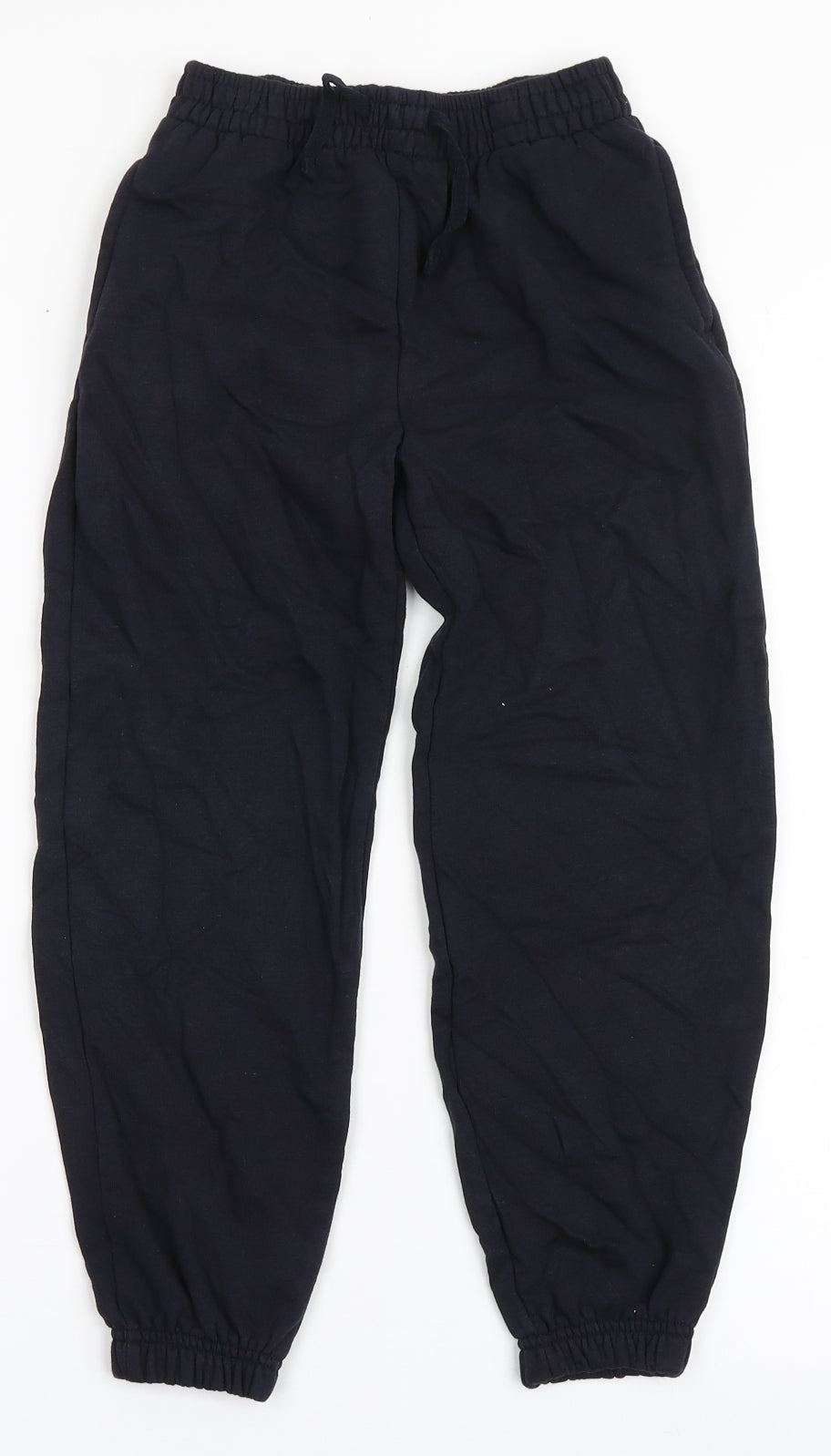 TU Boys Blue  Cotton Jogger Trousers Size 9 Months  Regular Drawstring - School Wear