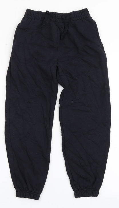TU Boys Blue  Cotton Jogger Trousers Size 9 Months  Regular Drawstring - School Wear