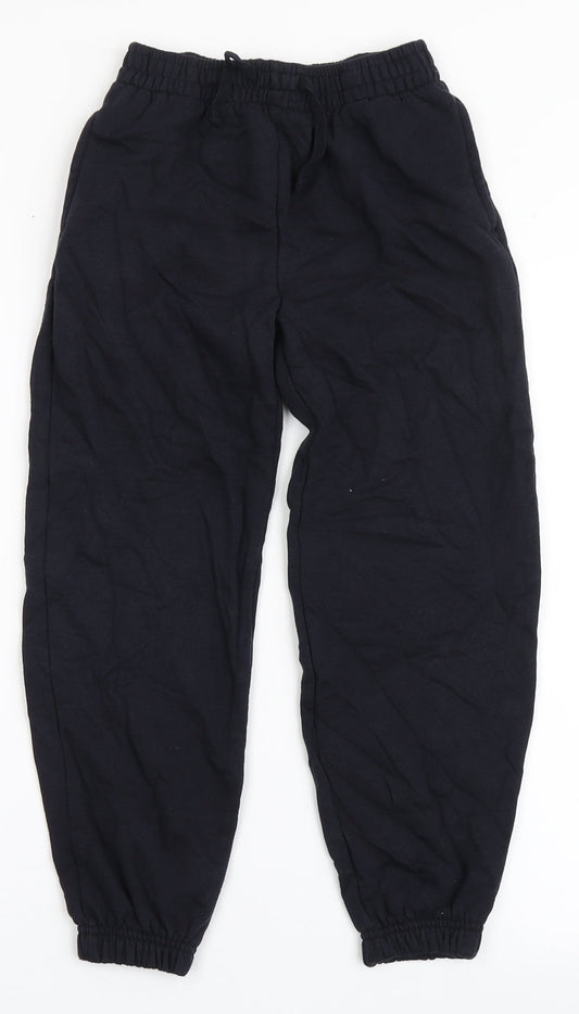 TU Boys Blue  Cotton Jogger Trousers Size 9 Months  Regular Drawstring - School Wear