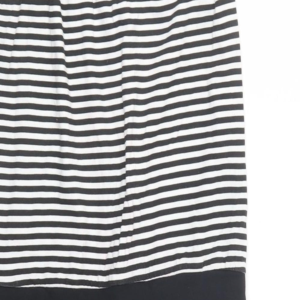name it Girls Black Striped Cotton Playsuit One-Piece Size 10-11 Years  Drawstring