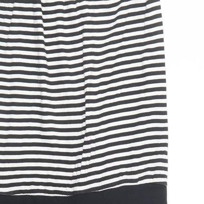 name it Girls Black Striped Cotton Playsuit One-Piece Size 10-11 Years  Drawstring