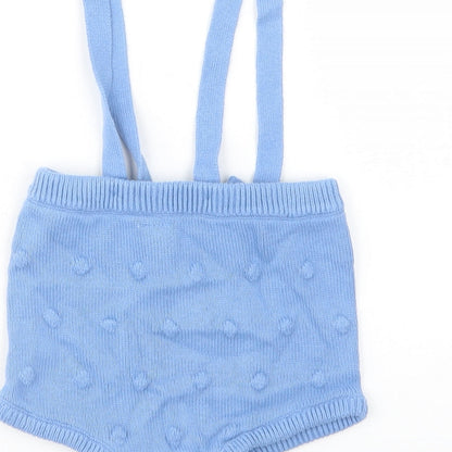 Matalan Baby Blue  Cotton Cropped Trousers Size 18-24 Months  Button