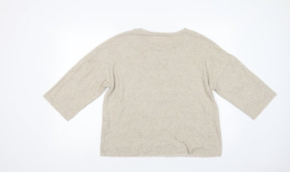 Womens UK Size M Zara Beige Pullover Jumper