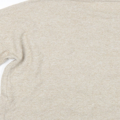Womens UK Size M Zara Beige Pullover Jumper