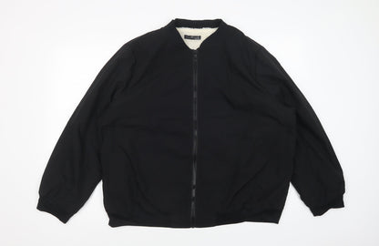 Emery Rose Womens Black   Windbreaker Jacket Size 2XL  Zip - Fluffy Lining