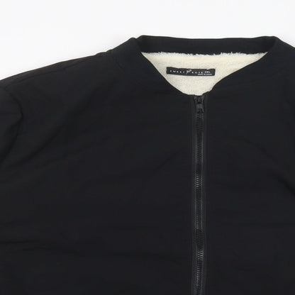 Emery Rose Womens Black   Windbreaker Jacket Size 2XL  Zip - Fluffy Lining