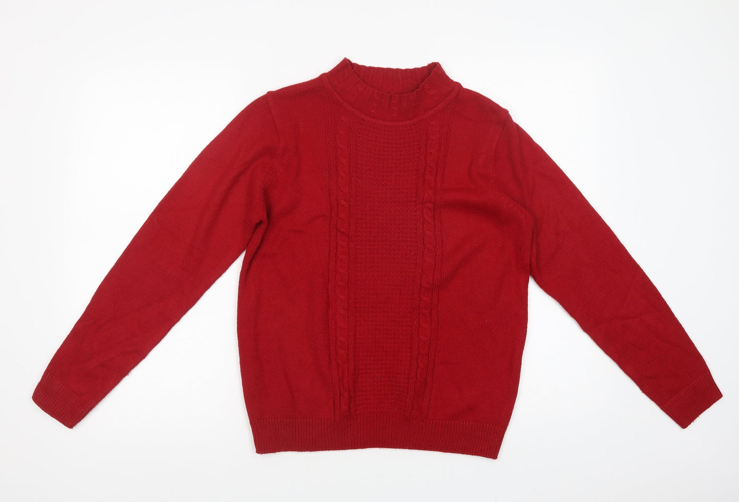 Womens UK Size S Isle Red Pullover Jumper