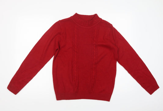 Womens UK Size S Isle Red Pullover Jumper