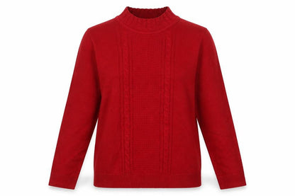 Womens UK Size S Isle Red Pullover Jumper