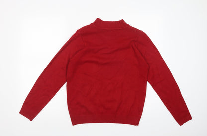 Womens UK Size S Isle Red Pullover Jumper