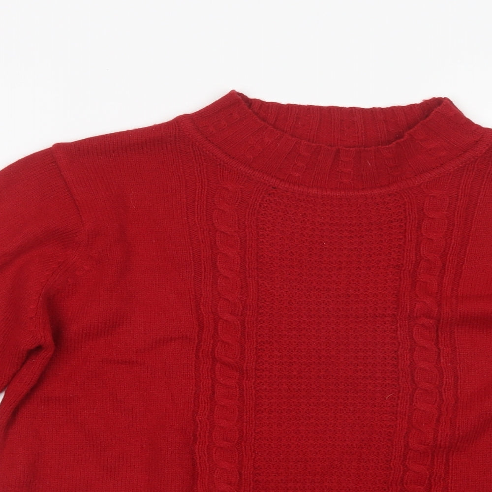 Womens UK Size S Isle Red Pullover Jumper