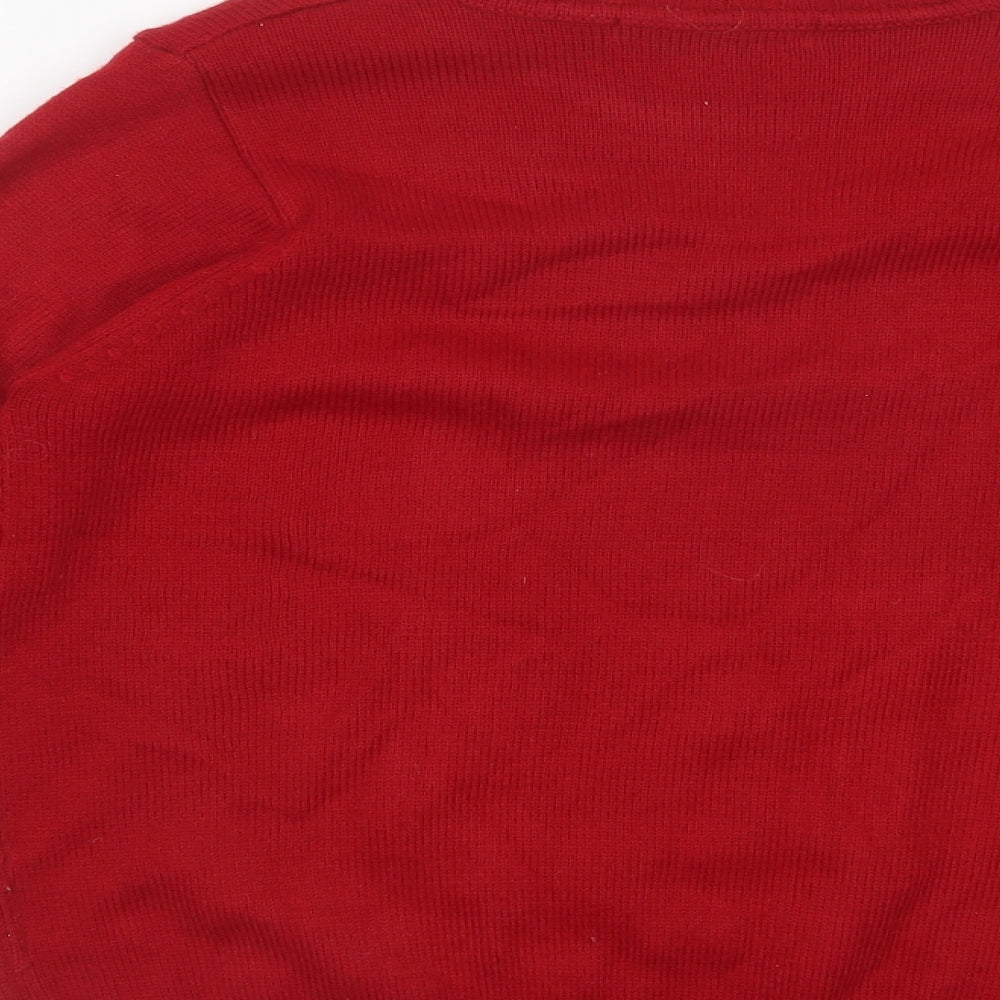 Womens UK Size S Isle Red Pullover Jumper
