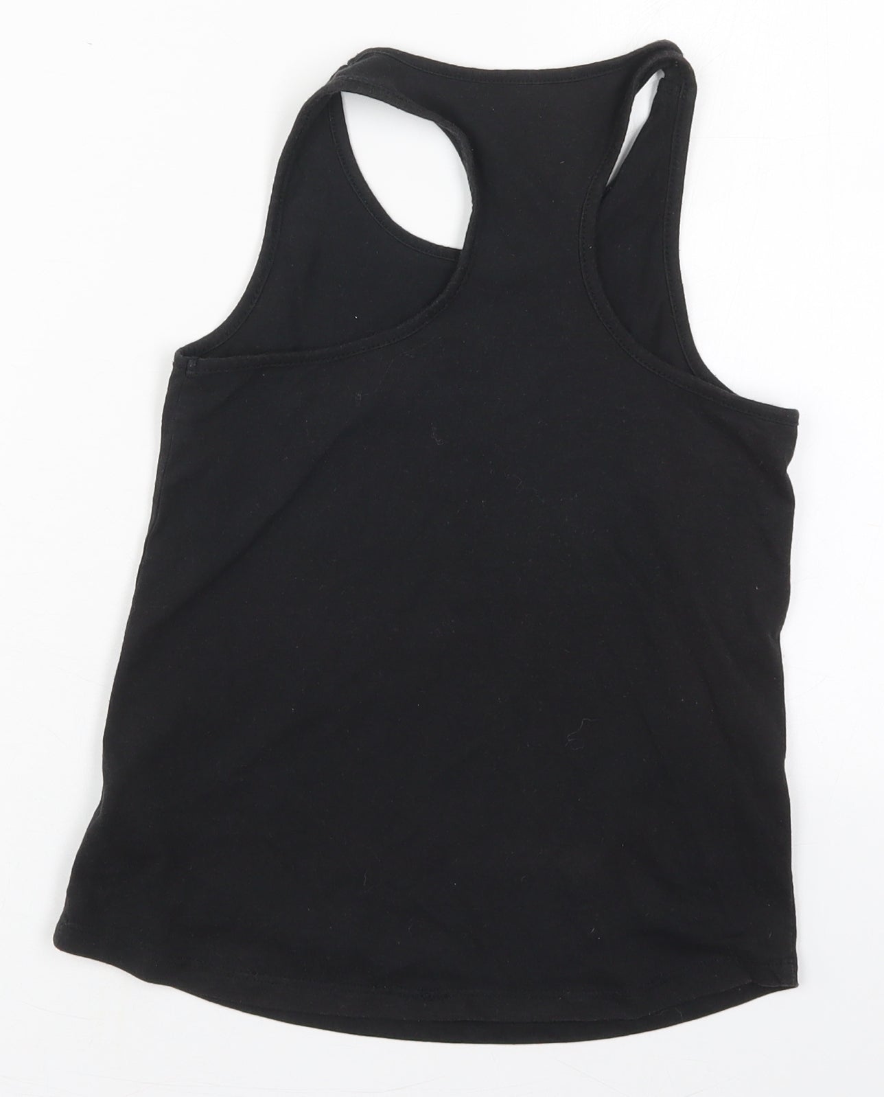Young Dimension Girls Black  Cotton Basic Tank Size 10-11 Years Round Neck Pullover - Believe in Yourself