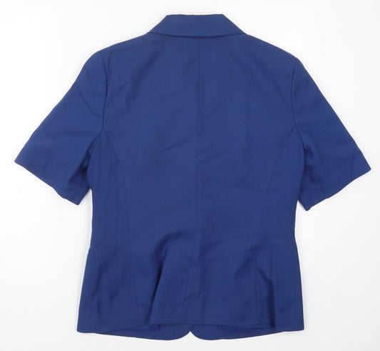 Classic Woman Womens Blue   Jacket  Size 14  Button