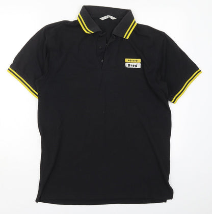 Kustom Kit Mens Black  Cotton  Polo Size M Collared Pullover - Potato Bred