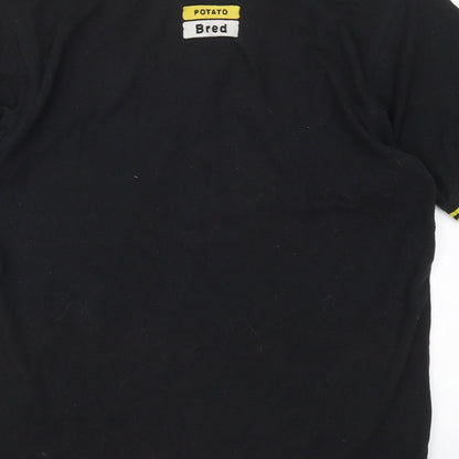 Kustom Kit Mens Black  Cotton  Polo Size M Collared Pullover - Potato Bred