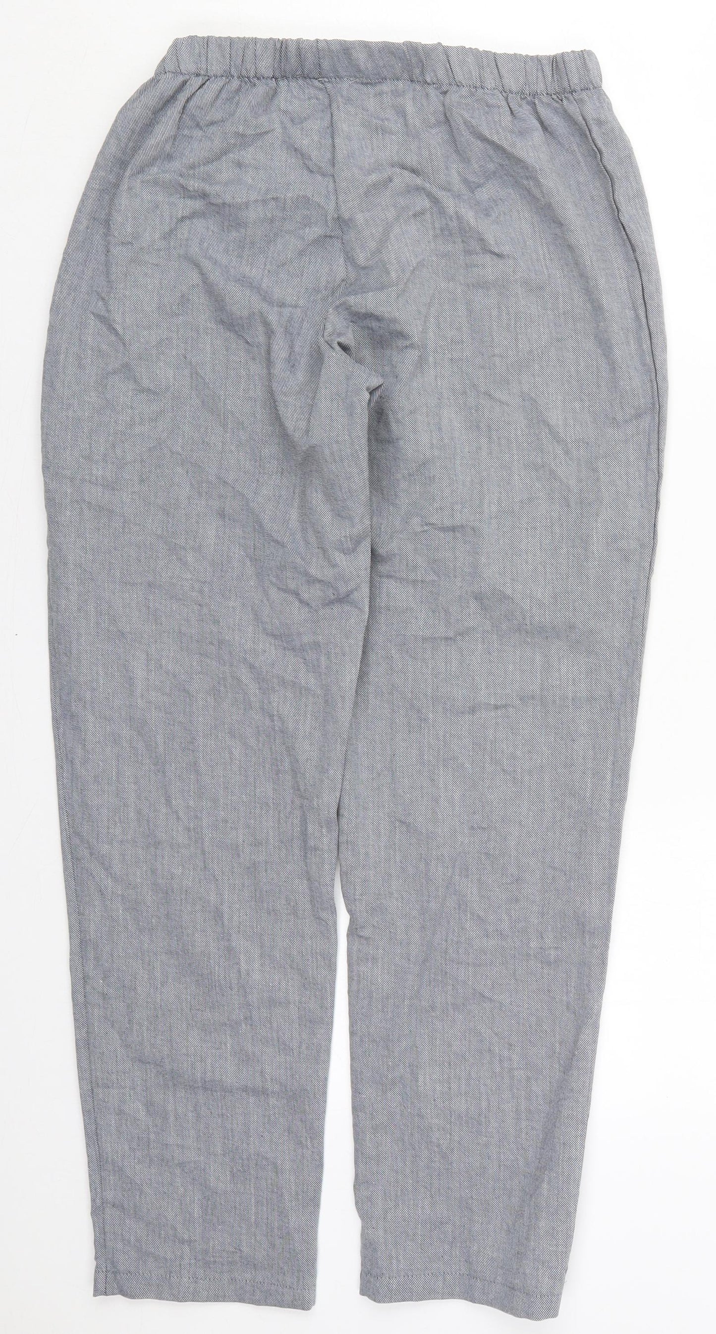 Insirah Womens Grey  Cotton Trousers  Size 26 in L27 in Regular