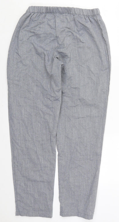 Insirah Womens Grey  Cotton Trousers  Size 26 in L27 in Regular