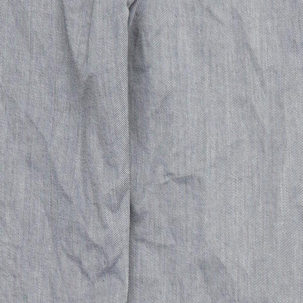 Insirah Womens Grey  Cotton Trousers  Size 26 in L27 in Regular
