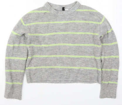 Womens UK Size XS H&M Grey Pullover Jumper