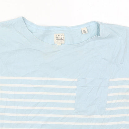 Womens UK Size 6 Jack Wills Blue Basic T-Shirt