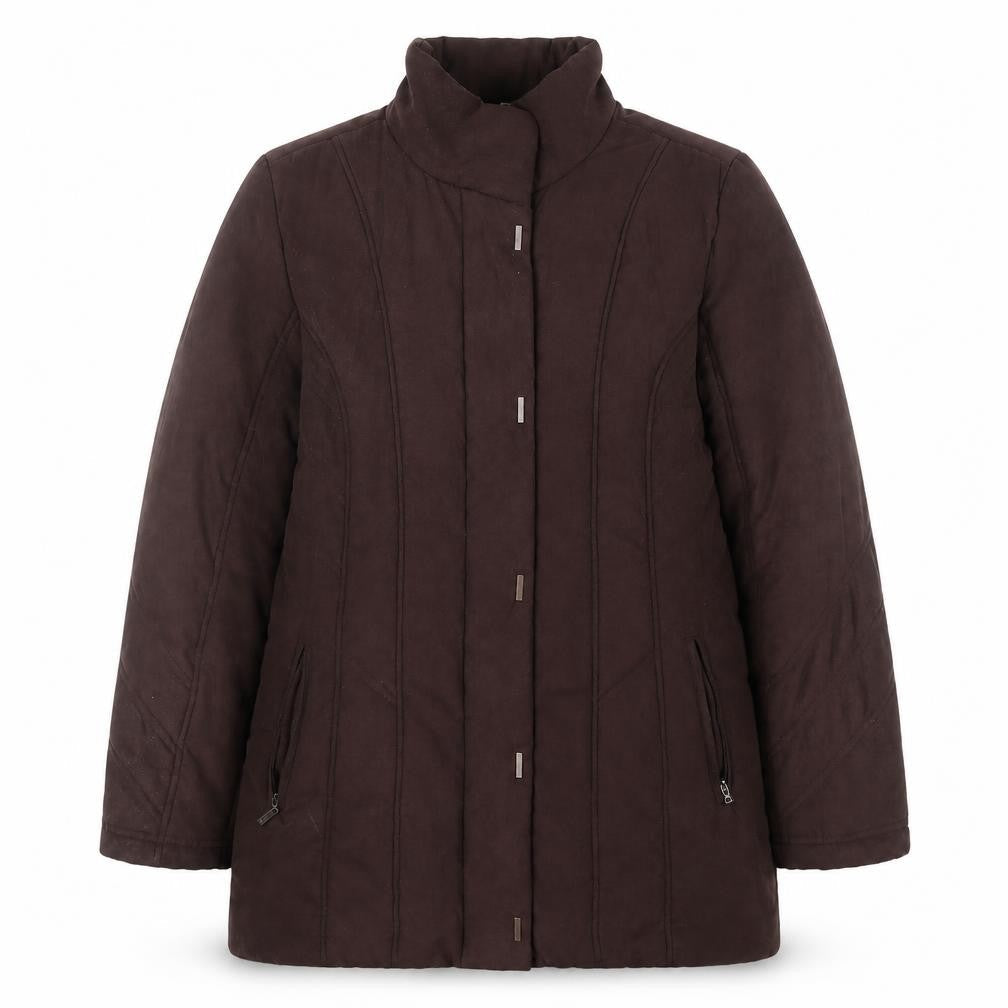 Womens UK Size M Klass Brown Quilted Coat