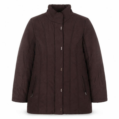 Womens UK Size M Klass Brown Quilted Coat