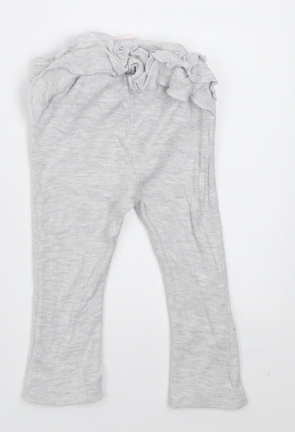 Pep & Co Girls Grey  Cotton Capri Trousers Size 9-12 Months  Pullover - minnie mouse