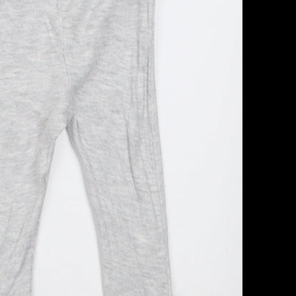 Pep & Co Girls Grey  Cotton Capri Trousers Size 9-12 Months  Pullover - minnie mouse