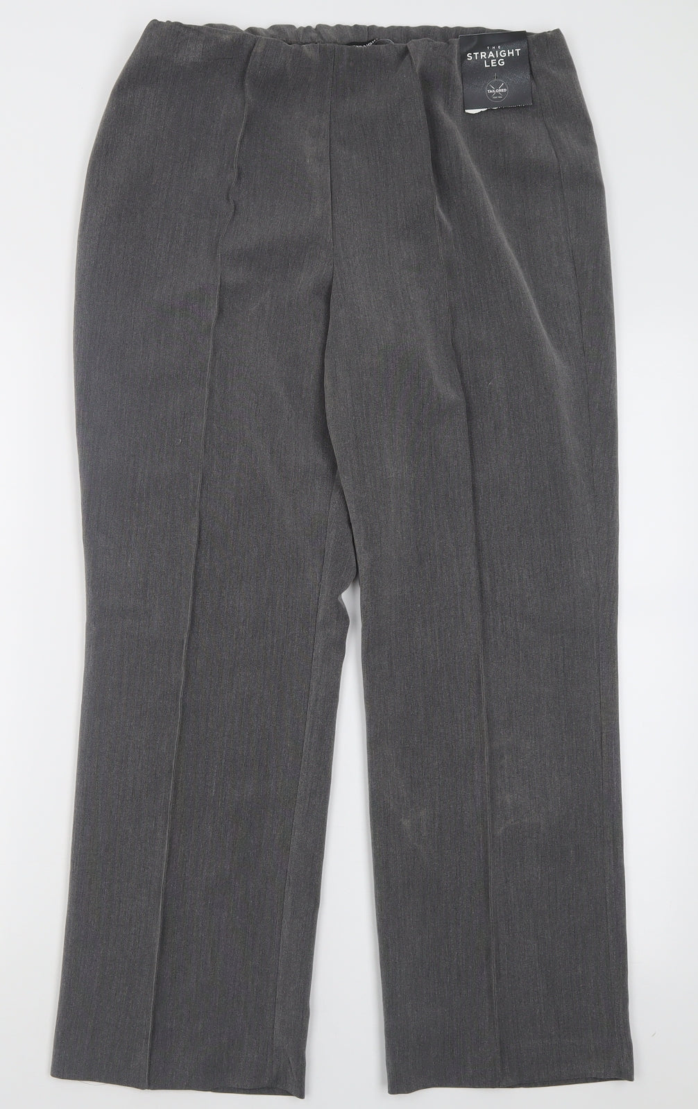 Bonmarché Womens Grey  Polyester Trousers  Size 12 L27 in Regular
