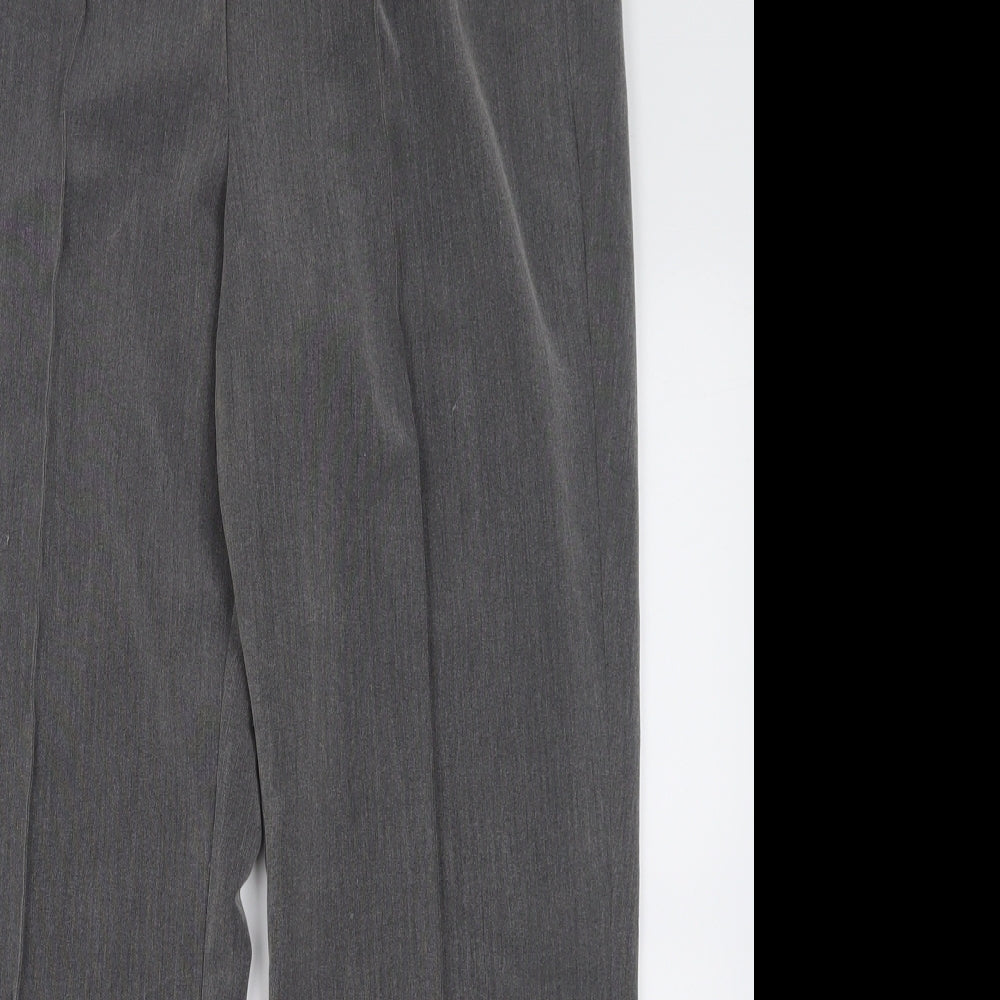 Bonmarché Womens Grey  Polyester Trousers  Size 12 L27 in Regular