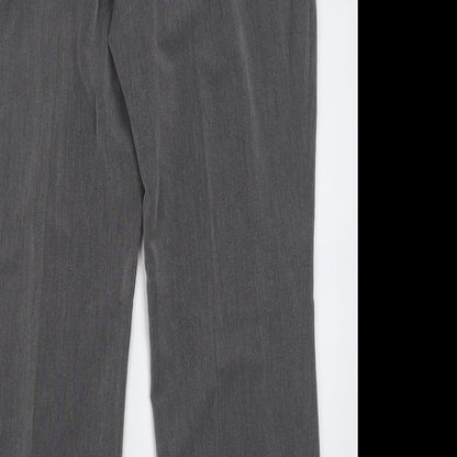 Bonmarché Womens Grey  Polyester Trousers  Size 12 L27 in Regular
