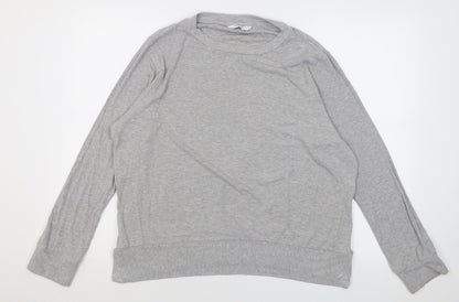 Nutmeg Womens Grey Crew Neck  Viscose Pullover Jumper Size 16