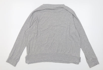 Nutmeg Womens Grey Crew Neck  Viscose Pullover Jumper Size 16