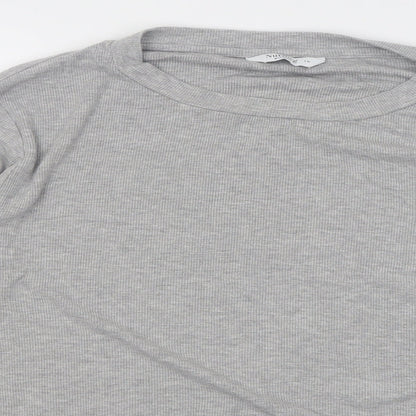 Nutmeg Womens Grey Crew Neck  Viscose Pullover Jumper Size 16