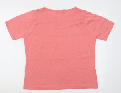 Womens UK Size M bm Pink Pullover Jumper