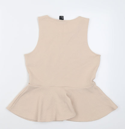 Womens UK Size S H&M Beige Tunic Tank