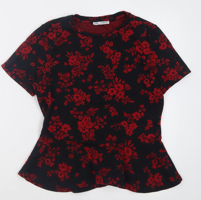 Womens UK Size M Zara Red Tunic T-Shirt