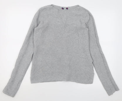 Womens UK Size M Preworn Grey Pullover Jumper