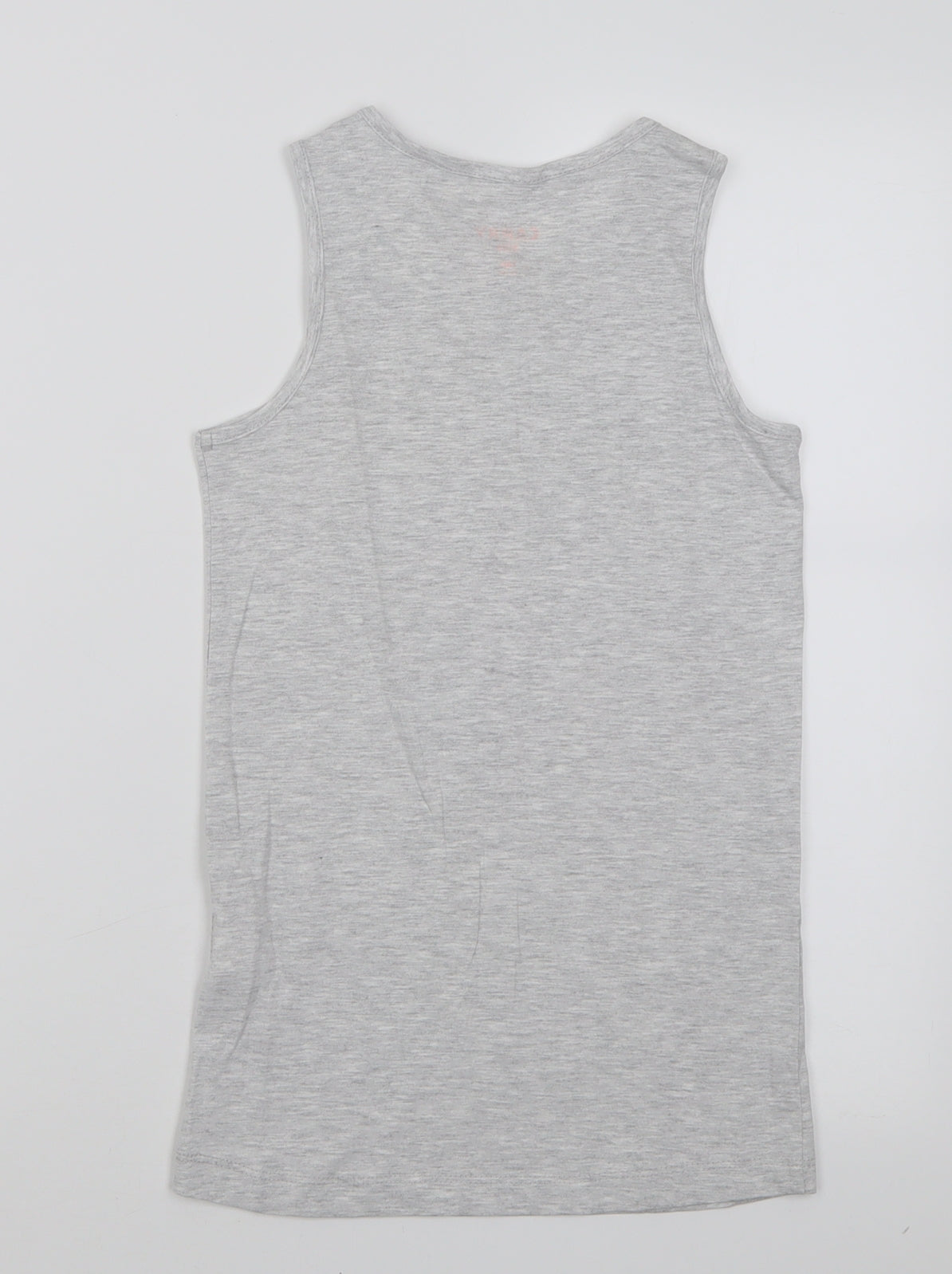 carry kids Boys Grey  Cotton Basic Tank Size 12 Years Scoop Neck Pullover