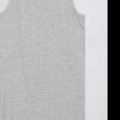 carry kids Boys Grey  Cotton Basic Tank Size 12 Years Scoop Neck Pullover