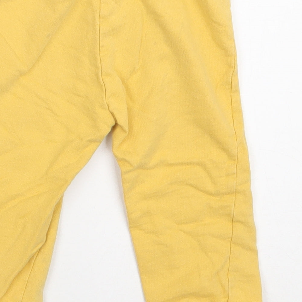 So cute  Boys Yellow  100% Cotton Sweatpants Leggings Size 12-18 Months  Drawstring
