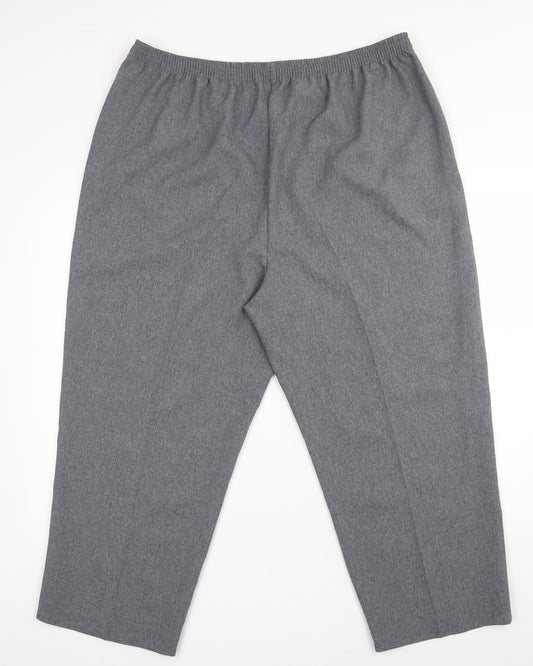 bm Collection Womens Grey  Polyester Trousers  Size 20 L23.5 in Regular