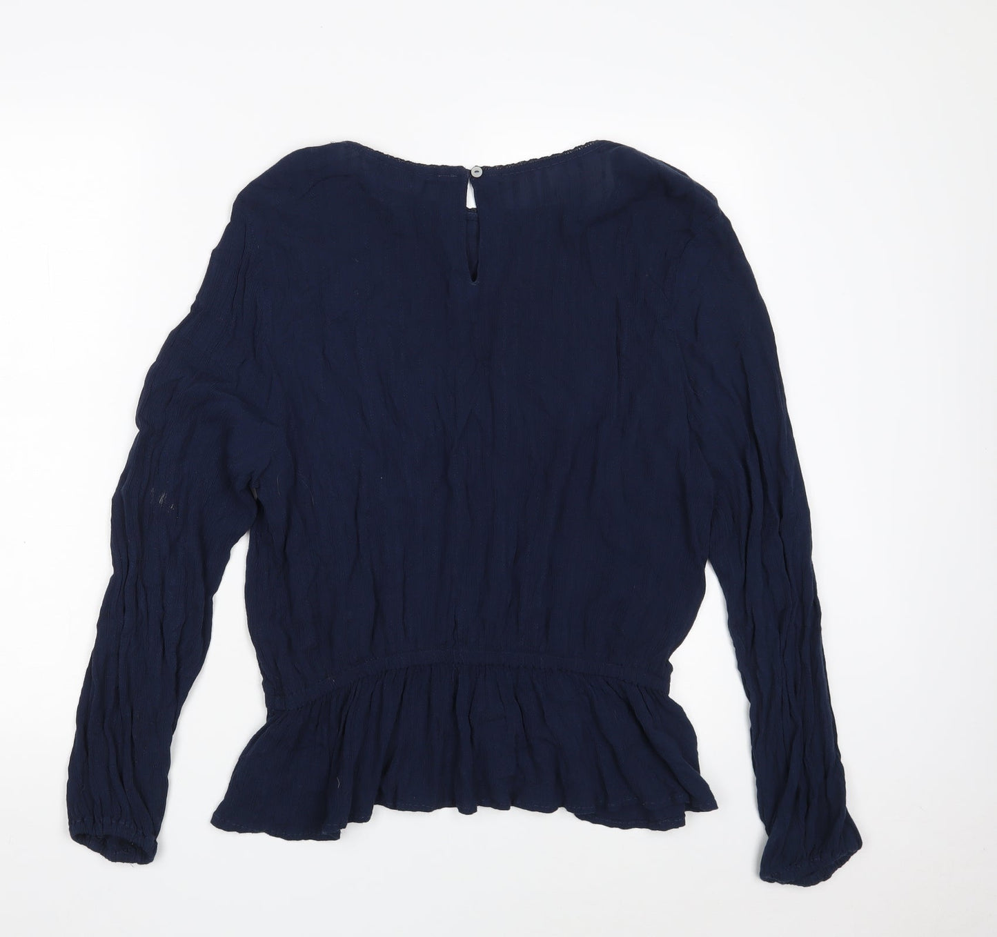 Womens UK Size 12 Marks and Spencer Blue Basic Blouse