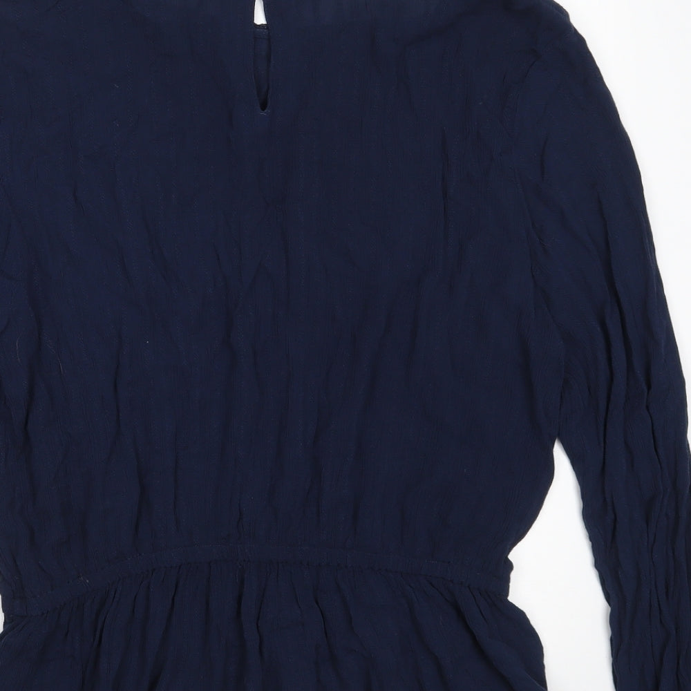 Womens UK Size 12 Marks and Spencer Blue Basic Blouse