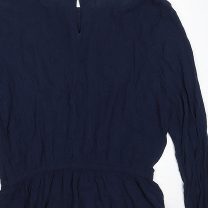 Womens UK Size 12 Marks and Spencer Blue Basic Blouse